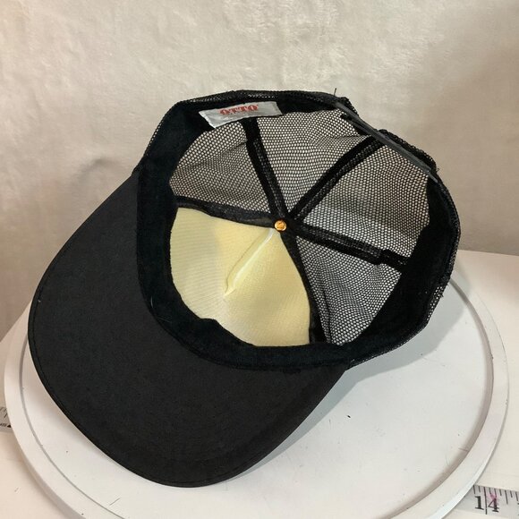 Pokémon Go Airbrush Look Black Yellow Trucker Hat Adjustable 6 Panel OS - Picture 5 of 6